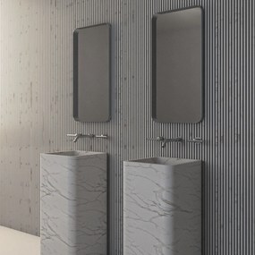 Iron Curved 42x80 - Καθρέπτης μπάνιου μεταλλικός - Rose Gold