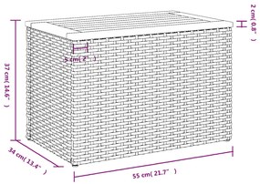 ΤΡΑΠΕΖΑΚΙΑ ΚΗΠΟΥ 2 ΤΕΜ. ΜΑΥΡΑ 55X34X37ΕΚ. ΣΥΝΘ.ΡΑΤΑΝ/ΜΑΣΙΦ ΞΥΛΟ 365980