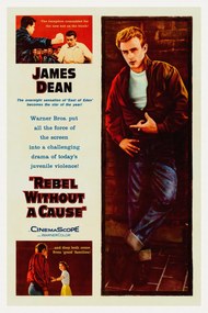 Εκτύπωση έργου τέχνης Rebel without a cause, Ft. James Dean (Vintage Cinema / Retro Movie Theatre Poster / Iconic Film Advert), (26.7 x 40 cm)