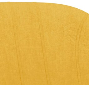 Σκαμπό Μπαρ 2 τεμ. Κίτρινο Μουσταρδί Υφασμάτινα - Κίτρινο