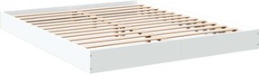 vidaXL Πλαίσιο Κρεβατιού Λευκό 150x200 εκ. Επεξεργασμένο Ξύλο