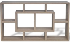 Ραφιέρα Τοίχου 8 Τμημάτων Χρώμα Δρυς