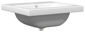 vidaXL Σετ Επίπλων Μπάνιου 3 pcs Μαύρο Δρυς και Λευκό Κανονικός