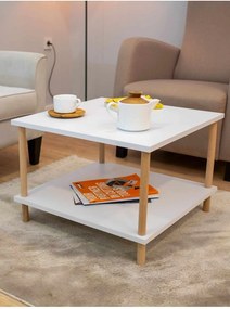Τραπεζάκι Σαλονιού Λευκό LODOME 60x60x42.5