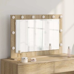 vidaXL Καθρέφτης Vanity  Sonoma oak Επεξεργασμένο ξύλο, Γυαλί
