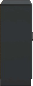 vidaXL Πλαϊνό γραφείο Μαύρο 66 x 34,5 x 87 εκ. Επεξεργασμένο Ξύλο