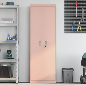 vidaXL Ντουλάπι αποθήκευσης Ροζ 60 x 40 x 180 εκ Ατσάλι