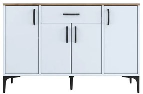 Μπουφές Ubron λευκό-καρυδί μελαμίνης 120x40x78.6εκ 120x40x78.6 εκ.