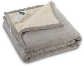 Ηλεκτρική Κουβέρτα Διπλή Fleece 1,80Χ1,30m Πλενόμενη 300-29204 Eurolamp-300-29204-Μπεζ 300-29204