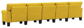 vidaXL Καναπές Κίτρινο 5θέσιος ύφασμα