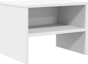 vidaXL Κομοδίνο Λευκό 40 x 30 x 30 εκ. από Επεξ. Ξύλο
