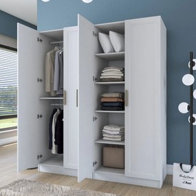 Ντουλάπα Λευκό BRIDRI 180x57.5x210