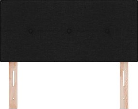 vidaXL LED κεφαλάρι με LED ταινίες φωτός Μαύρο 80 cm ύφασμα