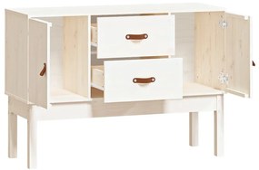 vidaXL Συρταριέρα Λευκή 110x40x78 εκ. από Μασίφ Ξύλο Πεύκου