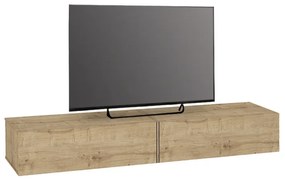 Έπιπλο τηλεόρασης επιτοίχιο Espanse Megapap χρώμα sapphire oak 241,8x31,7x30εκ.