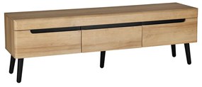 GRIF TV STAND ΦΥΣΙΚΟ ΜΑΥΡΟ 160x40xH50cm - 05-0752