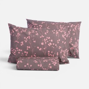 Σεντόνια Διπλά (Σετ) Nef-Nef Homeware Floriva Brown