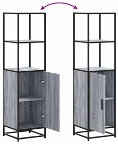 Highboard Grey Sonoma Κατασκευασμένο ξύλο και μέταλλο - Γκρι sonoma
