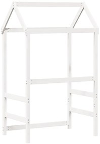 vidaXL Οροφή Κρεβατιού Παιδική Λευκό 98x70x176,5 εκ. Μασίφ Ξύλο Πεύκου
