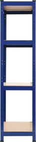 vidaXL Ραφιέρα 2 Τεμ. Μπλε 80 x 40 x 160 εκ. από Ατσάλι &amp; MDF