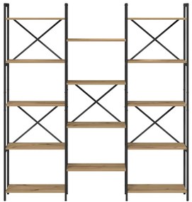vidaXL Ράφι Βιβλίων artisan δρυς 156 x 25 x 167.5 εκ