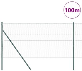 vidaXL Γκρι Εξαγωνικός Φράκτης  1x100 μ Χάλυβας