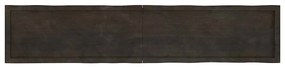 vidaXL Επιφ Τραπεζιού Αν Καφέ 200x40x(2-4)εκ.Ακατέργ. Μασίφ Ξύλο Δρυός