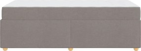 vidaXL Σκελετός Κρεβατιού Taupe 90 x 190 cm ύφασμα