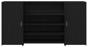 vidaXL Γραφείο υποδοχής Μαύρο Δρυς 200x50x103,5 εκ. Επεξεργασμένο Ξύλο