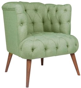 Πολυθρόνα West Monroe 558ZEN1179 75x80x76cm Green Polyester,Ξύλο