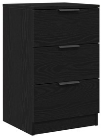 vidaXL Κομοδίνα 2 πακέτο Μαύρο Δρυς 40x65x65 εκ. Φτιαγμένο από Επεξεργασμένο ξύλο