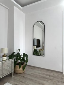 Stewehome Οβάλ Καθρέπτης Δαπέδου Μαύρο / 140x50 cm (140x50 cm)