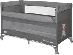 BABY COT UP AND DOWN WITH FOLDABLE SIDE COOL GREY