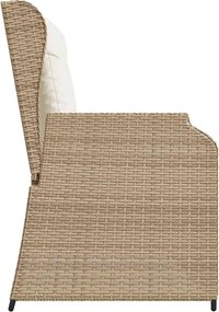 vidaXL Παγκάκι κήπου Μπεζ συνθετικό ρατάν