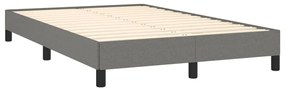 Κρεβάτι Boxspring με Στρώμα Μαύρο 120x190 εκ. Υφασμάτινο - Μαύρο