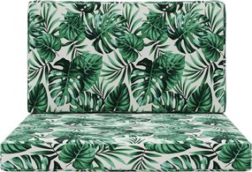 vidaXL Μαξιλάρι Καναπέ Εξωτερικού Χώρου 2 pcs Σχέδιο Φύλλου