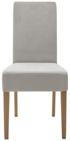 Καρέκλα Ditta pakoworld ύφασμα γκρι-πόδι sonoma 44x56x96εκ (2 τεμάχια)