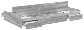 vidaXL Κρεβάτι με αποθηκευτικό χώρο Γκρι sonoma 120 x 200 cm