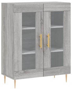 vidaXL Ντουλάπι Γκρι Sonoma 69,5 x 34 x 180 εκ. Επεξεργασμένο Ξύλο
