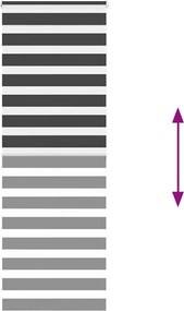 vidaXL Ζέβρα τυφλή Μαύρο Πλάτος υφάσματος 80,9 εκ. Πολυεστέρας