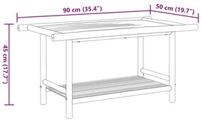 ΤΡΑΠΕΖΑΚΙ ΣΑΛΟΝΙΟΥ 90X50X45 ΕΚ. ΑΠΟ ΜΠΑΜΠΟΥ 366473