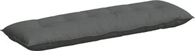 vidaXL Μαξιλάρι Πλάτης Σκούρο Γκρι 160 x 50 x 19 cm ύφασμα
