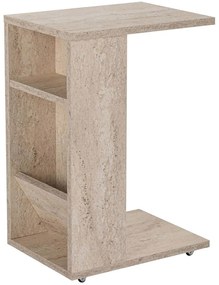 Τραπεζάκι Βοηθητικό Filinta 854KLN4755 30x40x63cm Travertine Beige