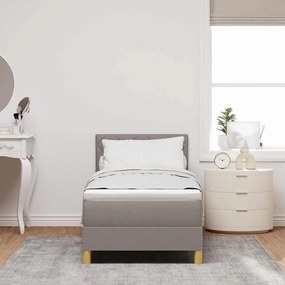 vidaXL Κρεβάτι box spring με στρώμα με στρώμα Taupe 80 x 200 cm ύφασμα