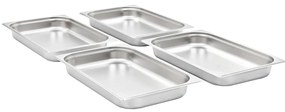 vidaXL Λεκάνες Gastronorm 4 τεμ. GN 1/1 65 χιλ. από Ανοξείδωτο Ατσάλι