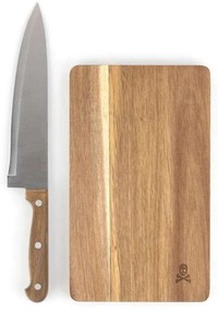 Επιφάνεια Κοπής & Μαχαίρι Home (Σετ 2Τμχ) 20.21.0948 Natural Scalpers Steel,Wood