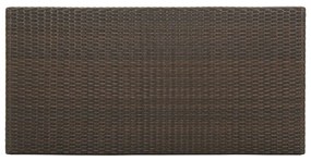 vidaXL Τραπέζι Μπαρ με Ράφια Καφέ 120x60x110 εκ. από Συνθετικό Ρατάν