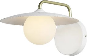 Απλίκα Τοίχου Aca Fleria HM235W1 White/Gold