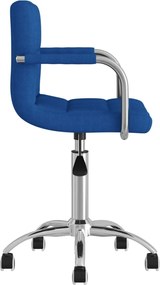 vidaXL Καρέκλα Γραφείου Περιστρεφόμενη Μπλε Υφασμάτινη