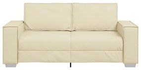 vidaXL Καναπές Loveseat 180 εκ με μαξιλάρι Κρεμ Τεχνητό δέρμα